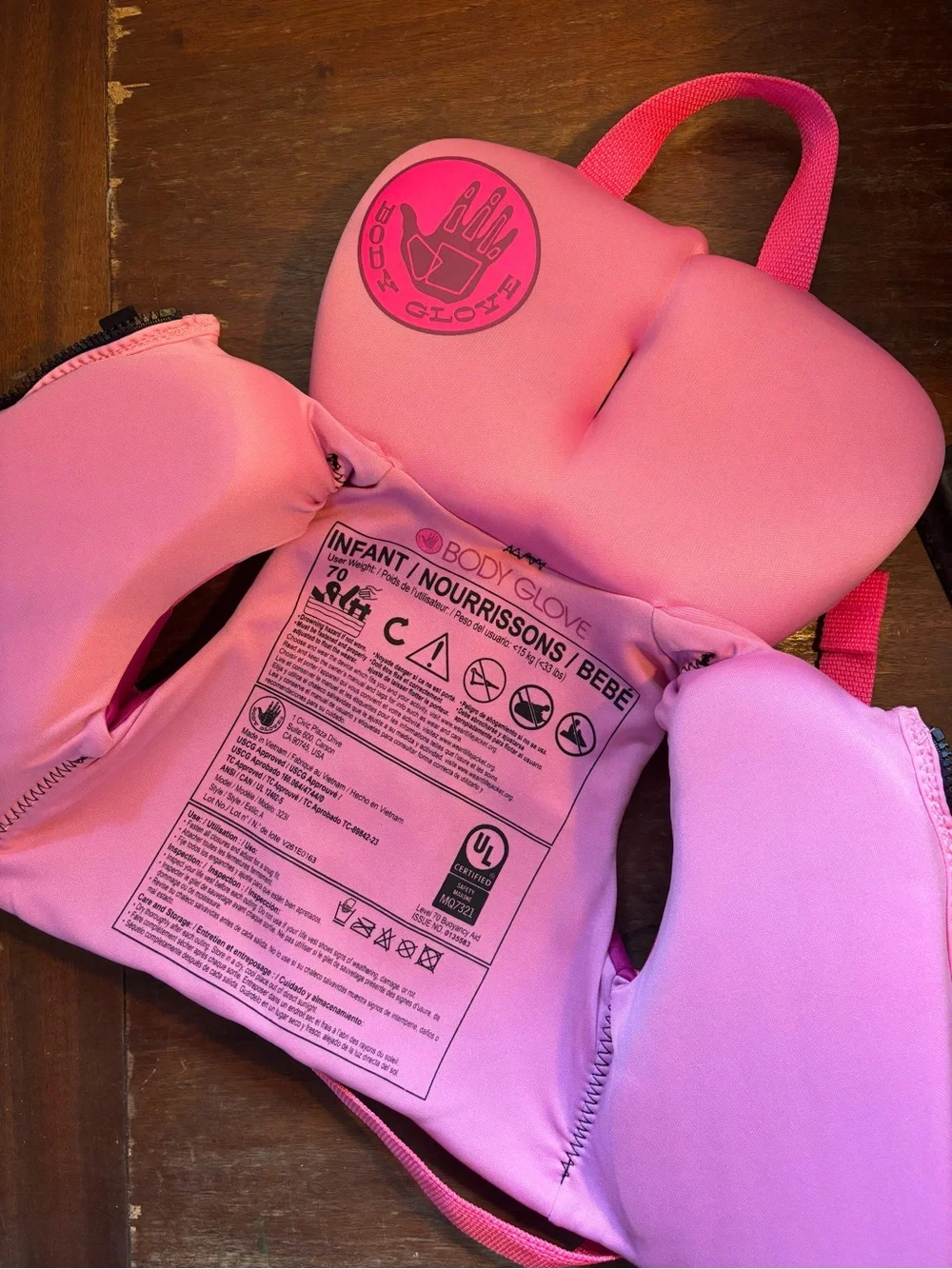 Body Glove Pink and Magenta Kids Swim Vest